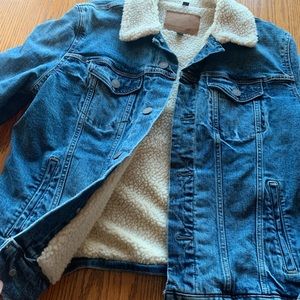American Eagle Sherpa-lined Jean Jacket